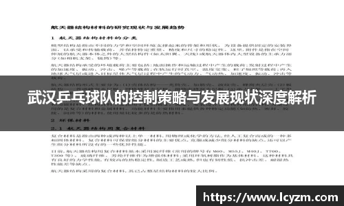 武汉乒乓球队的控制策略与发展现状深度解析